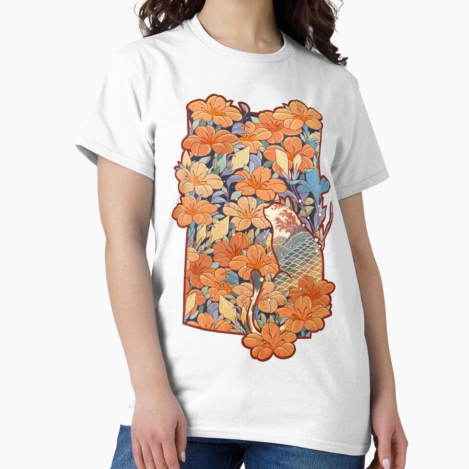 Neko and flowers by Syntetyc T-Shirts, Hoodie, Sweatshirt | BlankRebels.com (Image 2)