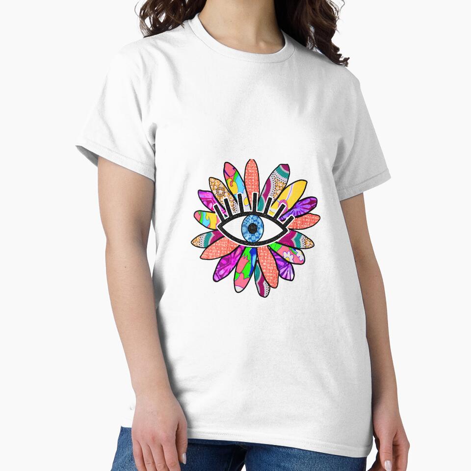 Evil Eye Graphic with Rainbow Patchwork Petals by ZodiacKat T-Shirts, Hoodie, Sweatshirt | BlankRebels.com (Image 2)