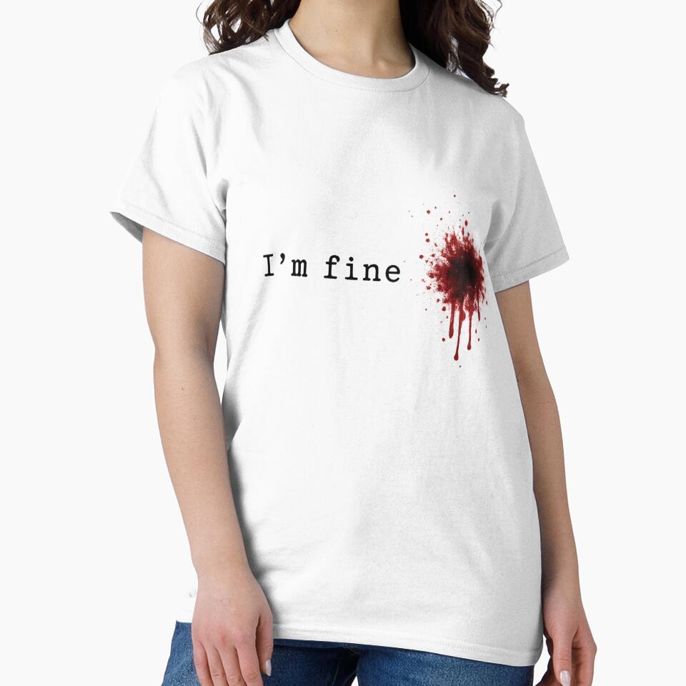 I'm Fine Dark Sarcastic Statement by mansourhamid