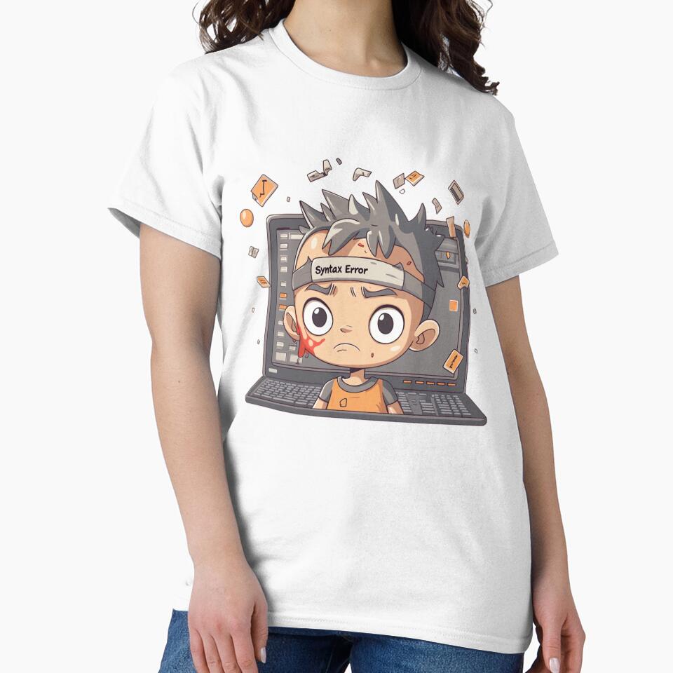 Syntax Error Survivor - Funny Programmer T-shirt & Sticker | Coding Humor Gift for Developers by counselormom... (Image 2)