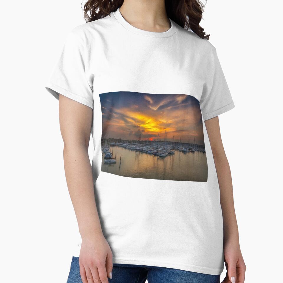 Lymington Yacht Haven Sunset by manateevoyager T-Shirts, Hoodie, Sweatshirt | BlankRebels.com (Image 2)