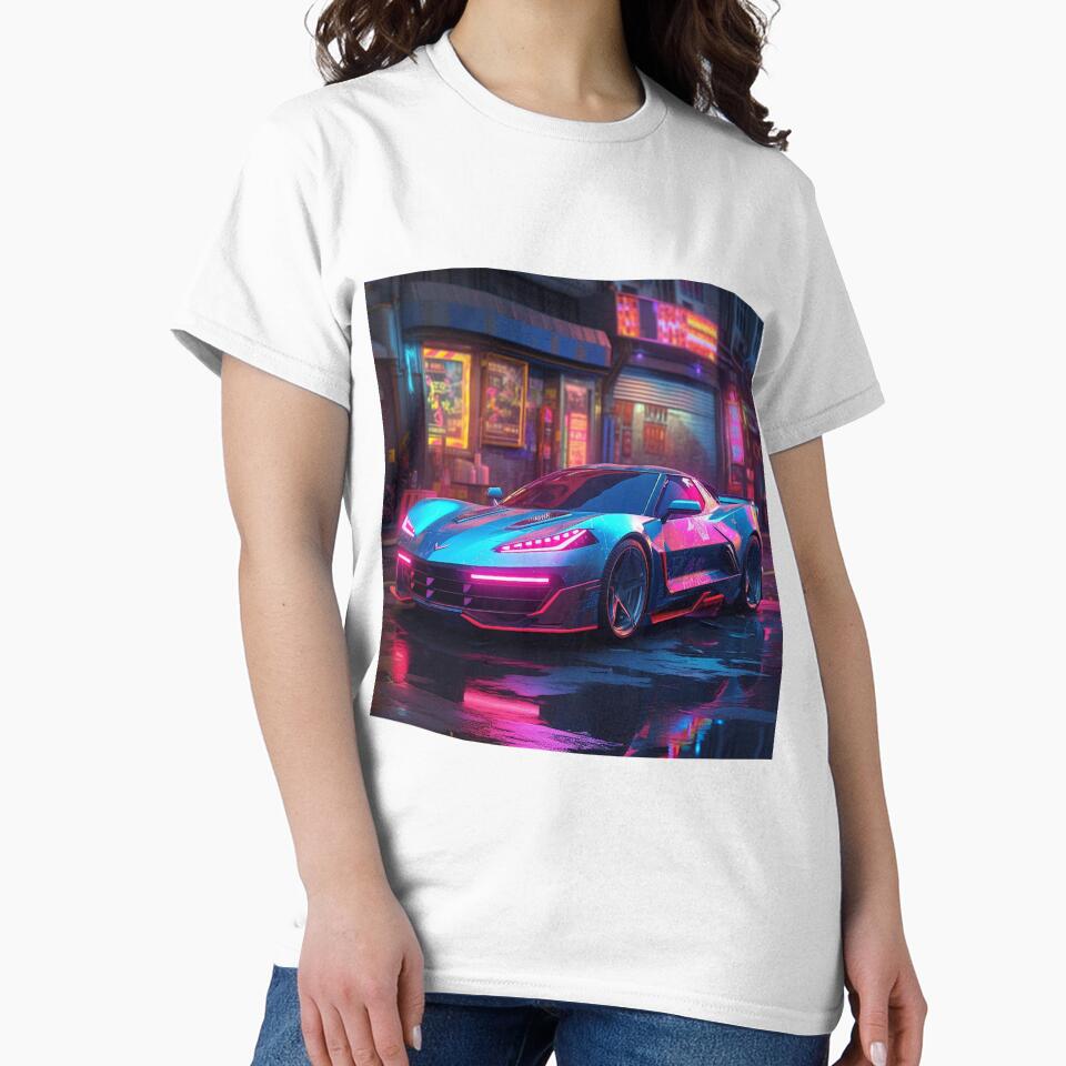 Cyberpunk Corvette 3 by santhiWalken T-Shirts, Hoodie, Sweatshirt | BlankRebels.com (Image 2)