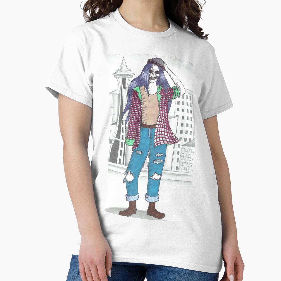Grunge Skeleton by LaylaDesigns T-Shirts, Hoodie, Sweatshirt | BlankRebels.com (Image 2)