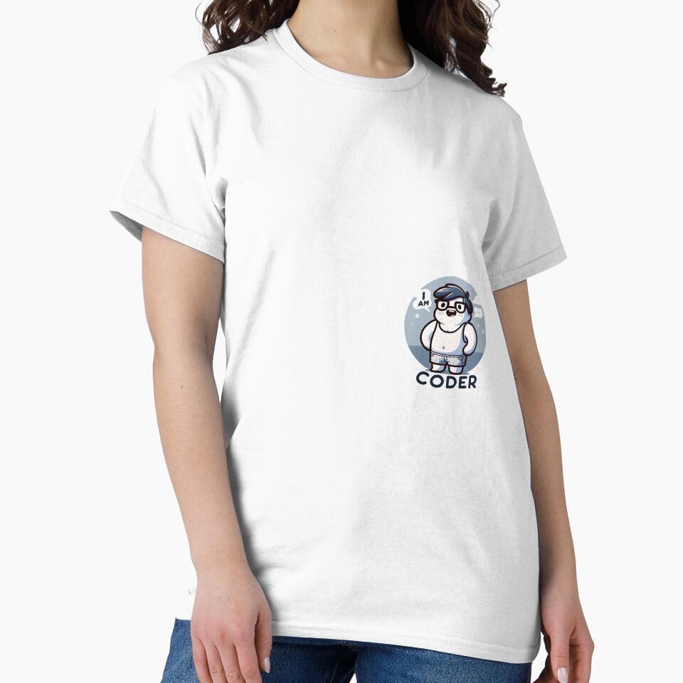 Coder Cartoon Sticker - Perfect for Developers and Tech Enthusiasts by Ajay GB T-Shirts, Hoodie, Sweatshirt (Image 2)