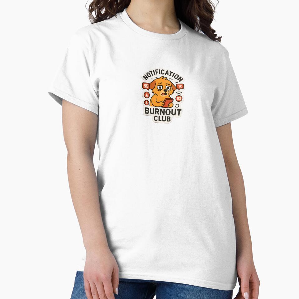 Notification Burnout Club – Tired Dog Sticker by IdleHype T-Shirts, Hoodie, Sweatshirt | BlankRebels.com (Image 2)