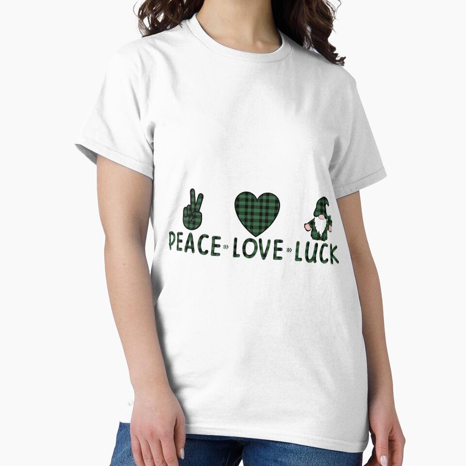 St Patrick's Day  Peace love luck by GraphicSphere T-Shirts, Hoodie, Sweatshirt | BlankRebels.com (Image 2)
