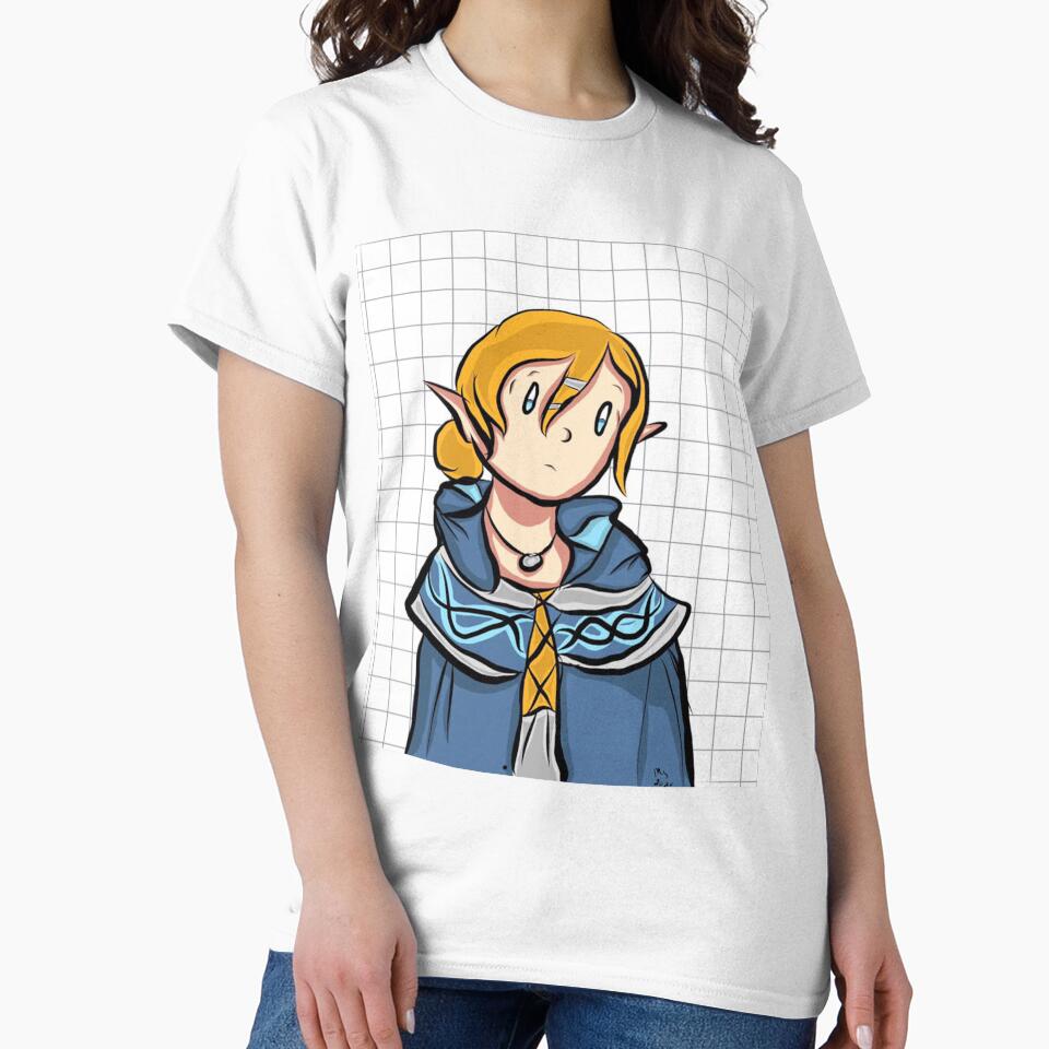 Dungeons and Dragons Character design with grid background by Thedisc0panda T-Shirts, Hoodie, Sweatshirt (Image 2)