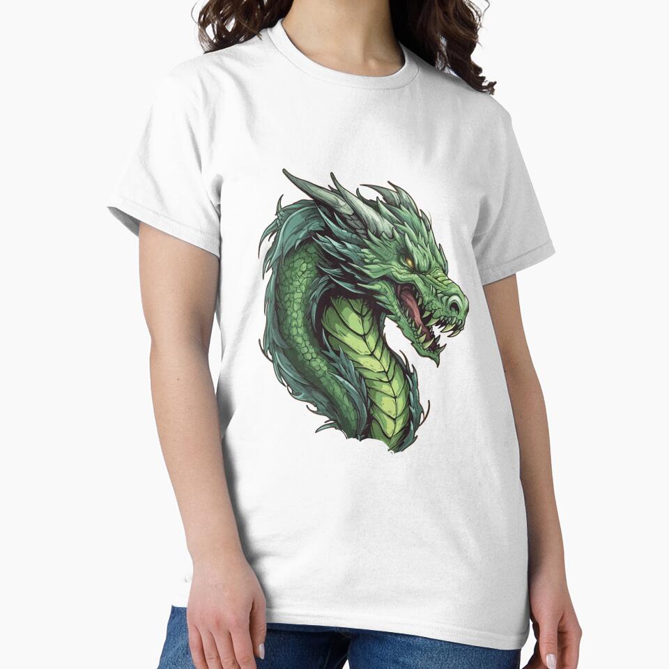 Dragon Head - Artistic Style Dragon Illustration by QualityQuest T-Shirts, Hoodie, Sweatshirt | BlankRebels.com (Image 2)
