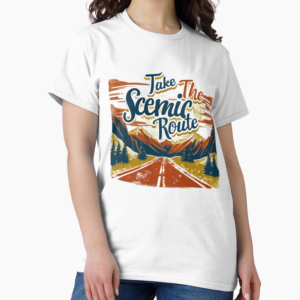 Take The Scenic Route- Adventure Design by SaadArtCo T-Shirts, Hoodie, Sweatshirt | BlankRebels.com (Image 2)
