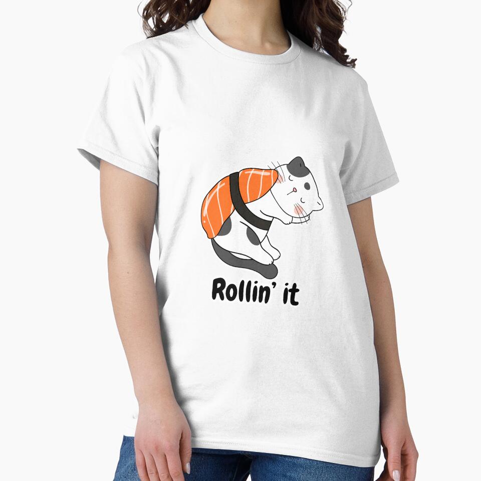 Rollin' it. Sushi Lover by Pawshimi Studio T-Shirts, Hoodie, Sweatshirt | BlankRebels.com (Image 2)