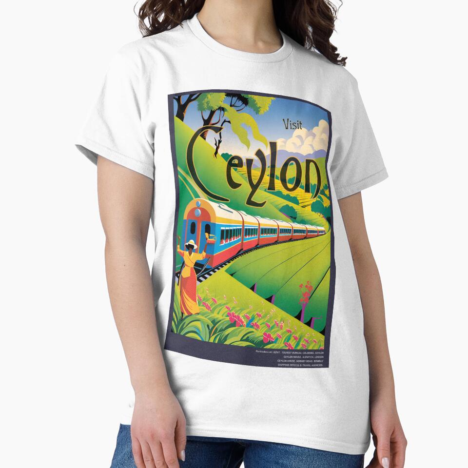 Vintage Travel Art Print  – Highlands Railway through Tea Country – Government Travel Bureau, Colombo, Ceylon by Lost-Horizons