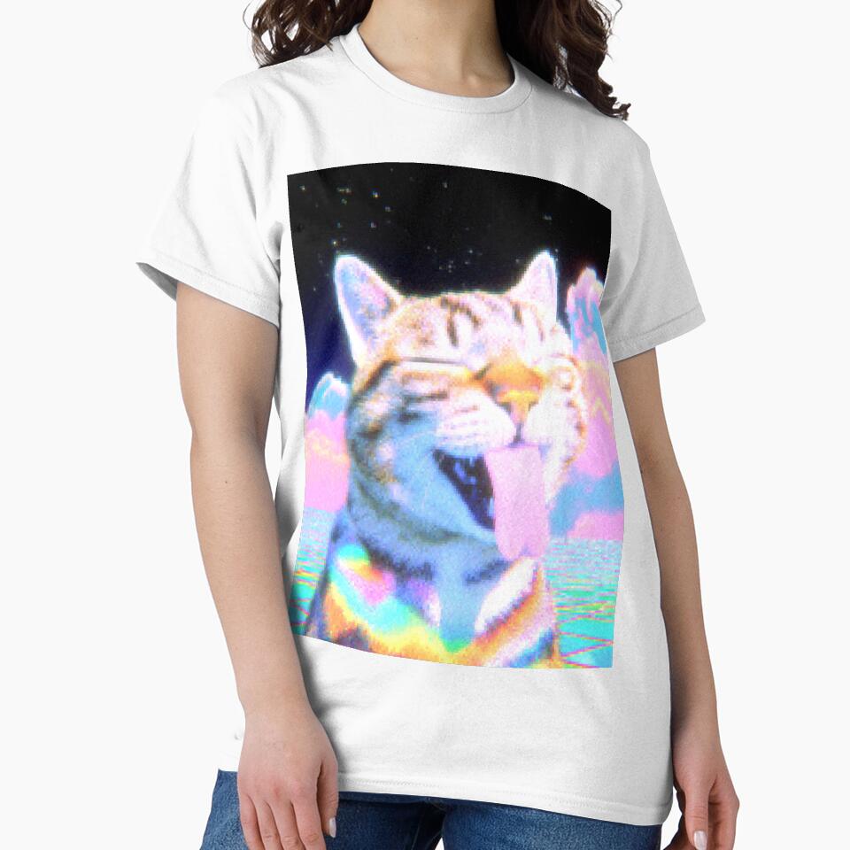 Dreamy Vaporwave Cat by ArcticxShop T-Shirts, Hoodie, Sweatshirt | BlankRebels.com (Image 2)