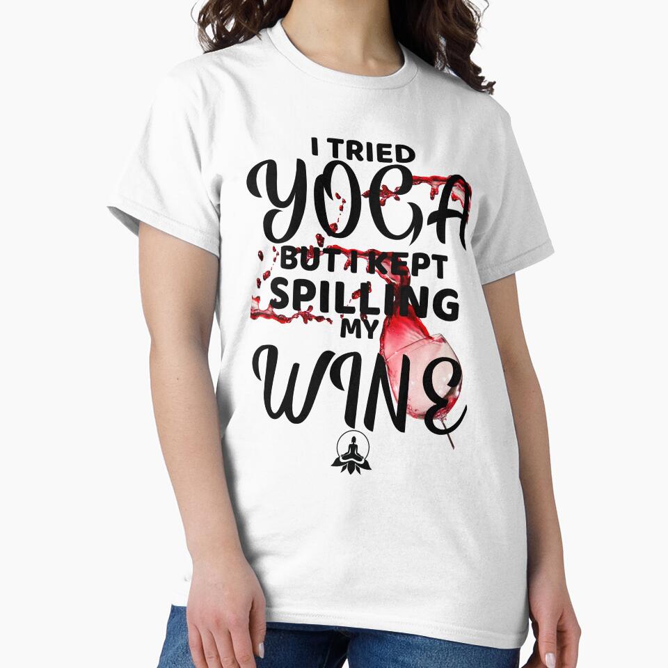 Yoga and Red Wine, Try Yoga, Fitness Fun by BitcoinBros T-Shirts, Hoodie, Sweatshirt | BlankRebels.com (Image 2)