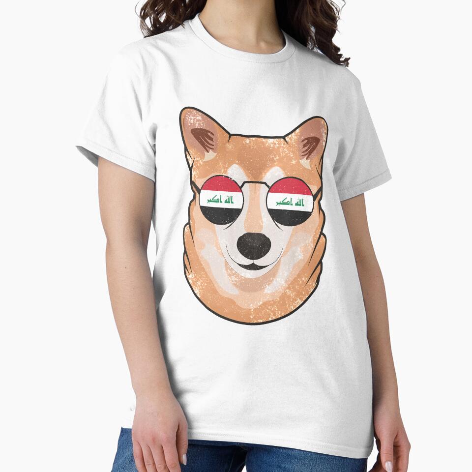 Vintage Patriotic Shiba Inu Iraqi Flag by feether-store