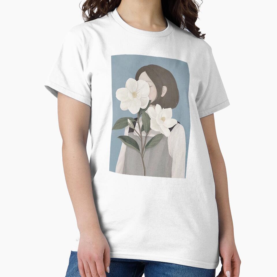 Asian girl with flower by Sticker Store T-Shirts, Hoodie, Sweatshirt | BlankRebels.com (Image 2)