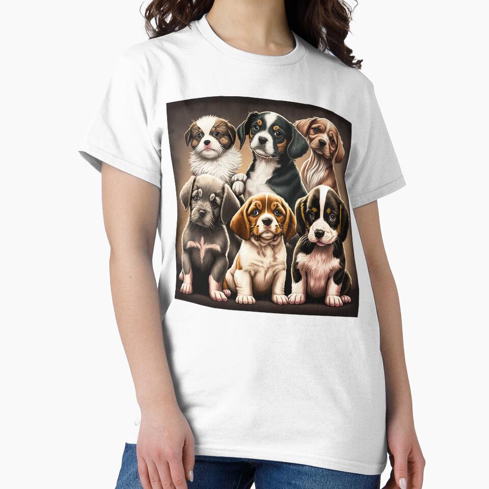 Awesome Puppies Portrait by MyFavorTee