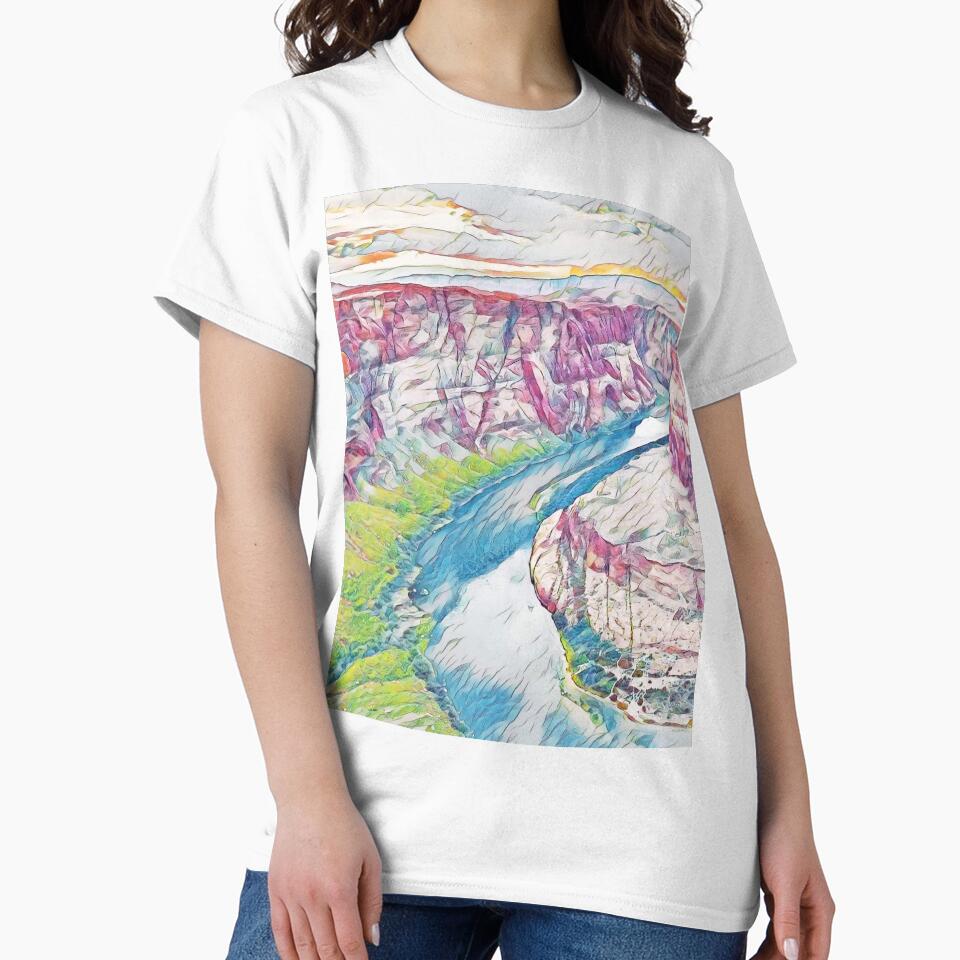 GALATHI Horseshoe River Bend - Mountain by Galathi Designs T-Shirts, Hoodie, Sweatshirt | BlankRebels.com (Image 2)