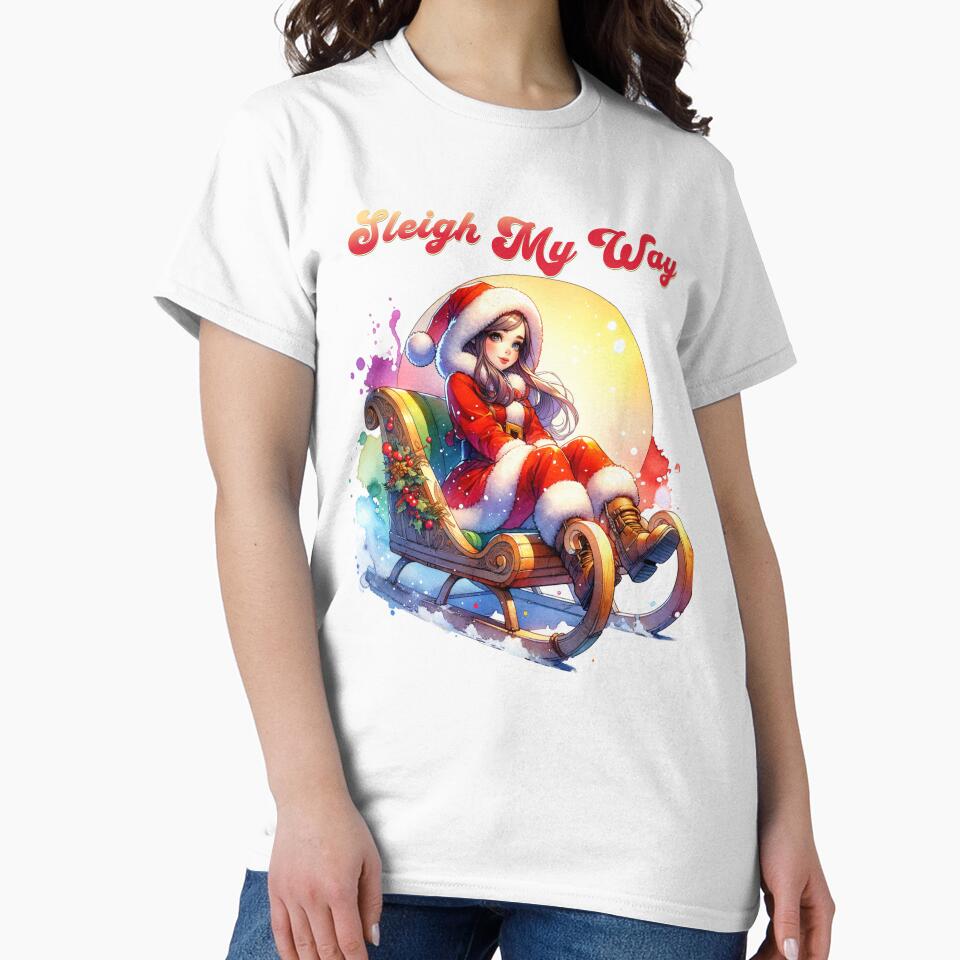 Couple Shirts - Santa Sleigh 1 by MoonsunCraft Hoodie, Sweatshirt | BlankRebels.com (Image 2)
