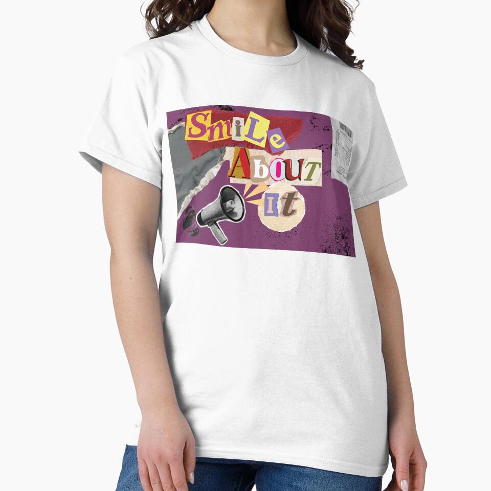 Smile About It | Grunge Y2K Design by CyberangelPrint T-Shirts, Hoodie, Sweatshirt | BlankRebels.com (Image 2)