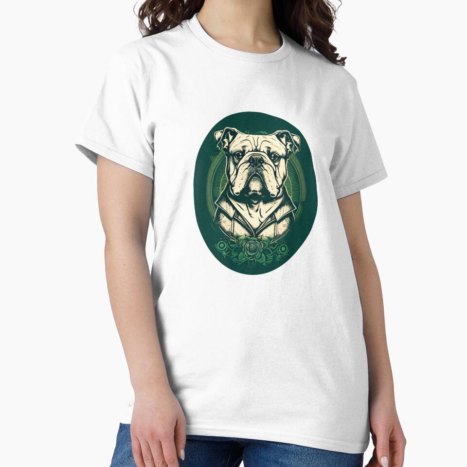 Bulldog - Vintage Green by WECreations T-Shirts, Hoodie, Sweatshirt | BlankRebels.com (Image 2)