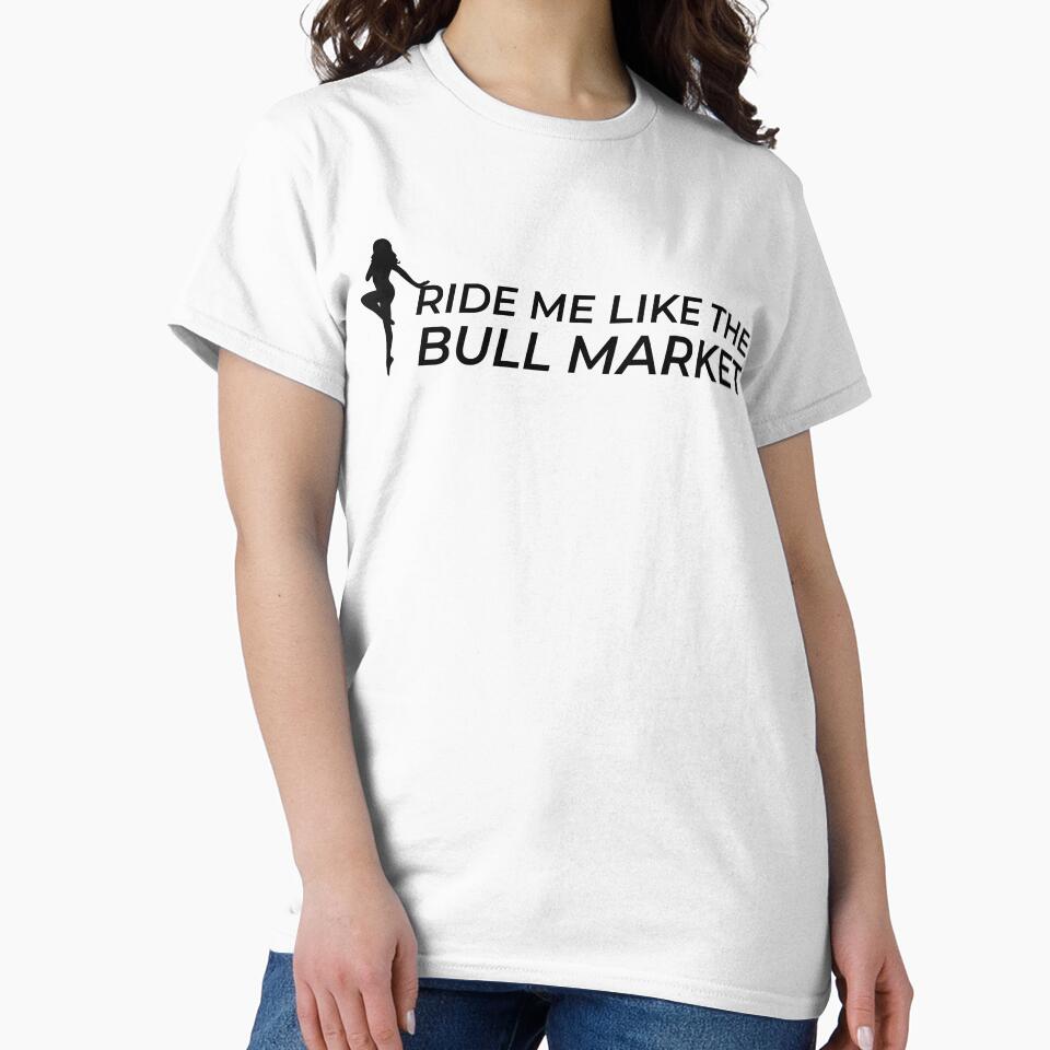 Ride Me Like the Bull Market – Retro Pin-Up Finance Humor by Mellerups T-Shirts, Hoodie, Sweatshirt (Image 2)