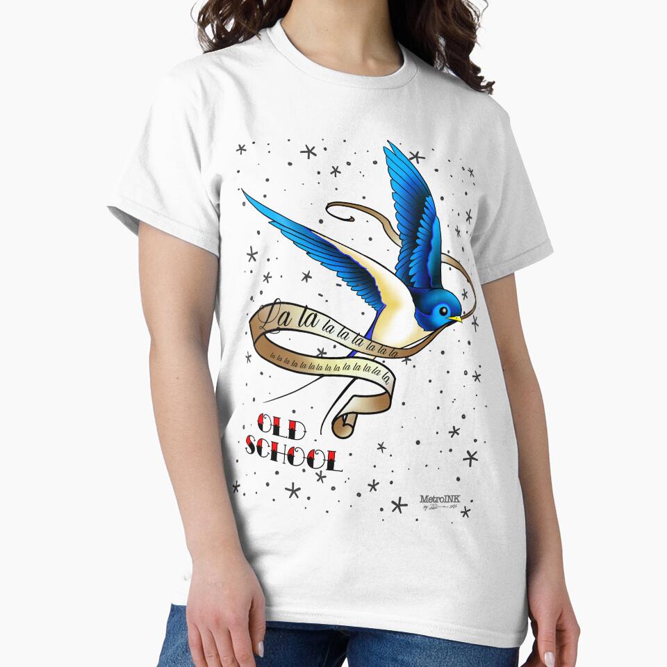 Traditional Barn Swallow Bird Tattoo by MetroInk T-Shirts, Hoodie, Sweatshirt | BlankRebels.com (Image 2)