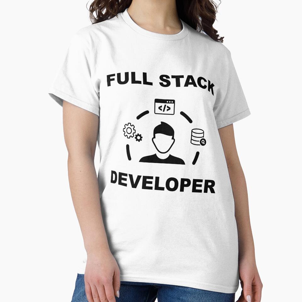 Full Stack Developer, Software Engineer, Computer Science, Web, WWW, Programming Humor, HTML, White by Max-Wear... (Image 2)