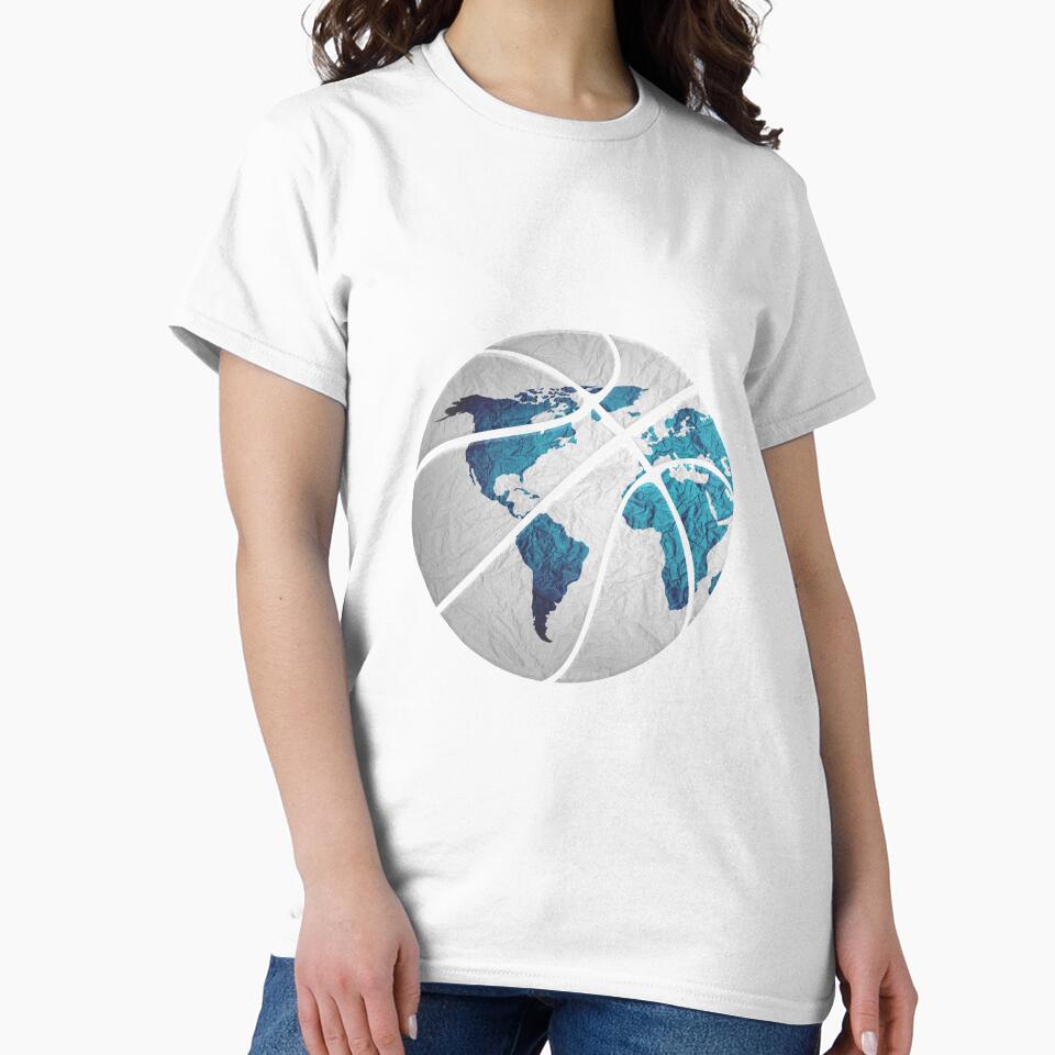 Abstract Basketball Design - Motivational Sports - Worldwide Map by Gaming x Sports T-Shirts, Hoodie, Sweatshirt (Image 2)