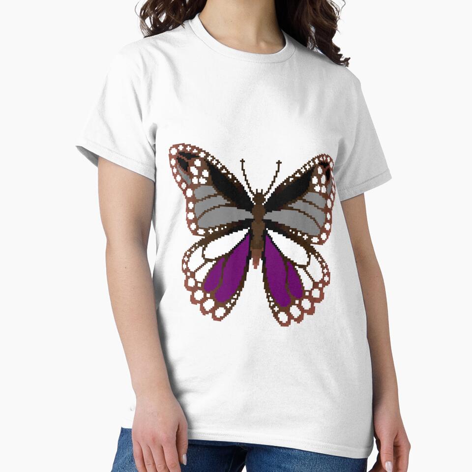 Ace Pride Butterfly by MetallicWings15 T-Shirts, Hoodie, Sweatshirt | BlankRebels.com (Image 2)