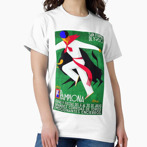 1960 Pamplona Spain Running of the Bulls Poster by retrographics