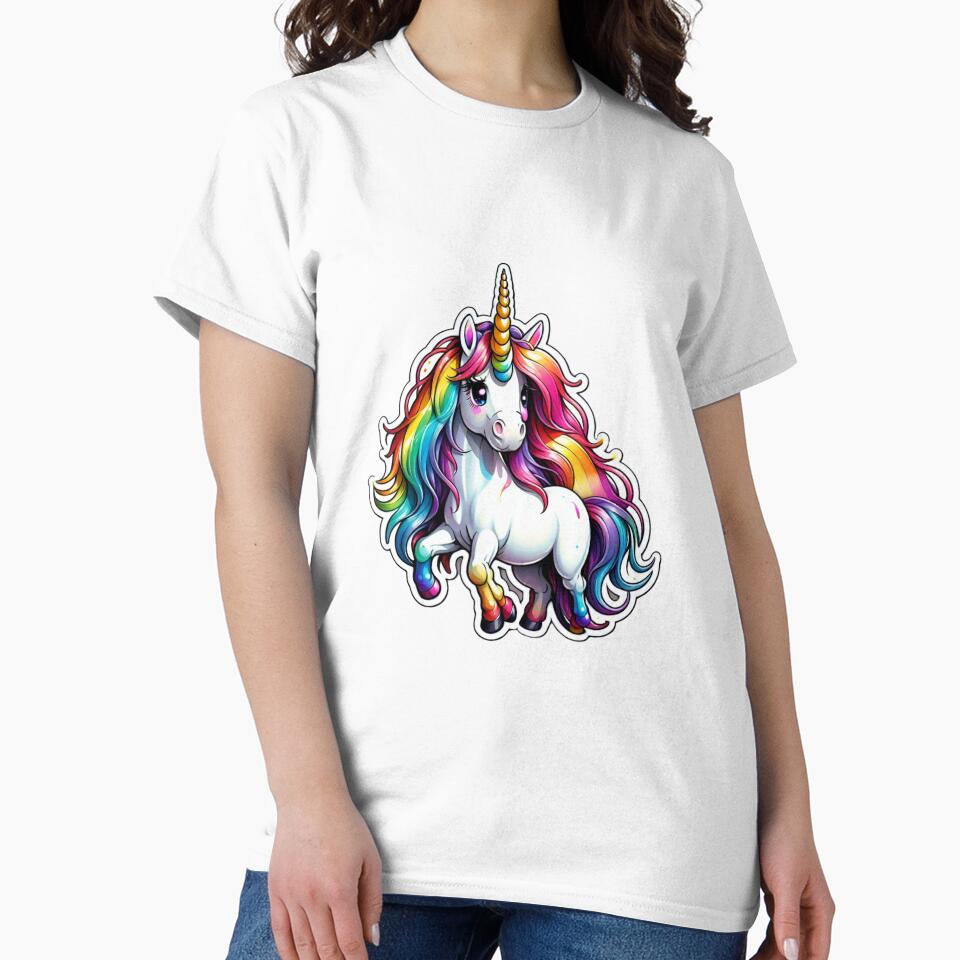 Colorful magical unicorn – Luna Luminous Mane by digistampdesign T-Shirts, Hoodie, Sweatshirt | BlankRebels.com (Image 2)