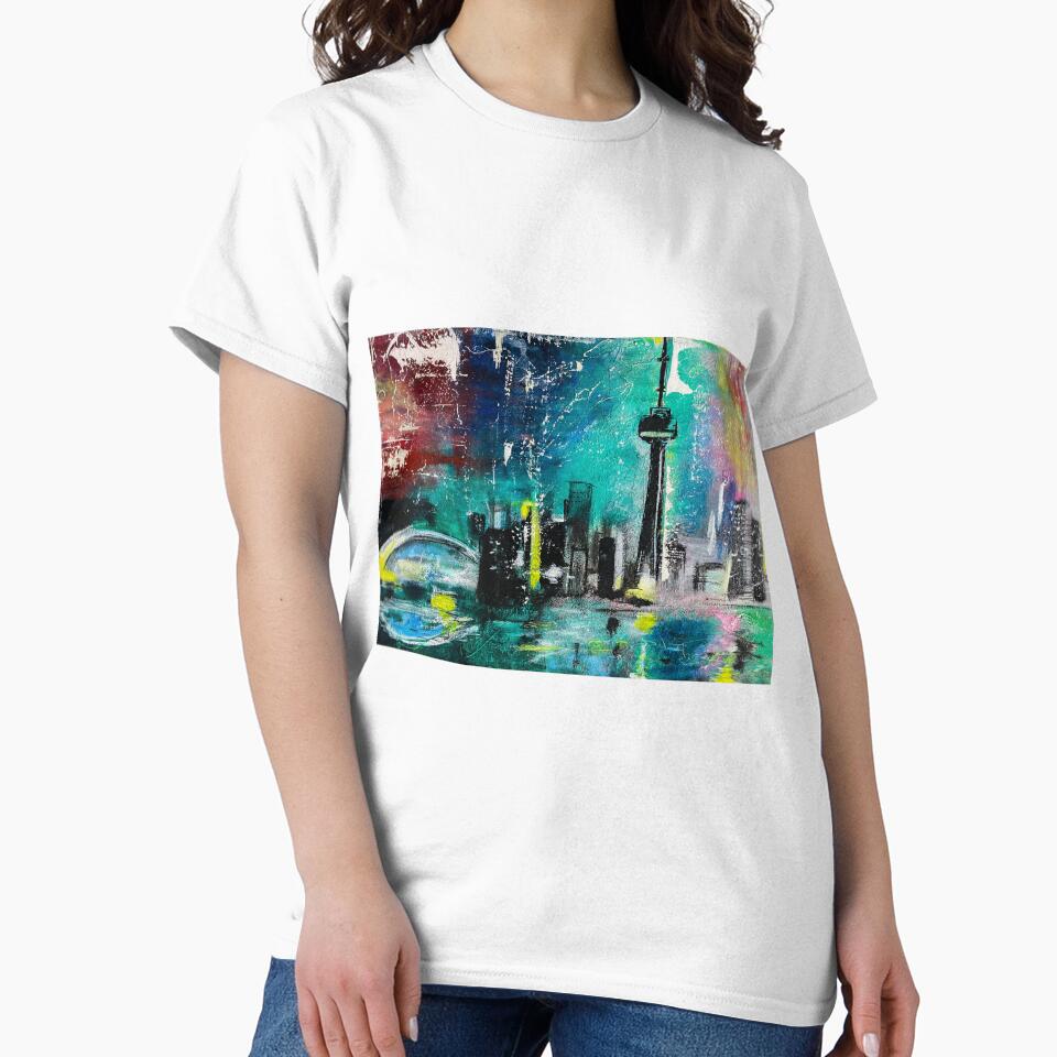 Toronto "Colour Me 6ix" Abstract Painting by AureliaReneeArt T-Shirts, Hoodie, Sweatshirt | BlankRebels.com (Image 2)