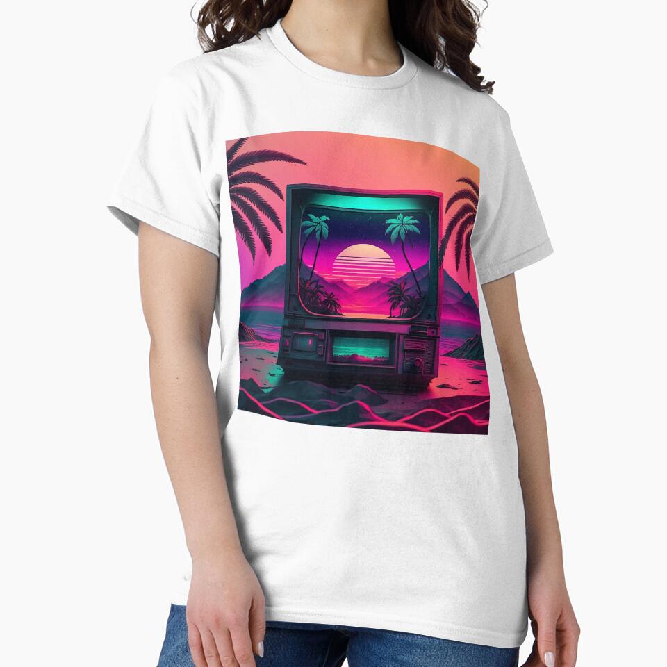Vaporwave CRT TV by VibrantView T-Shirts, Hoodie, Sweatshirt | BlankRebels.com (Image 2)