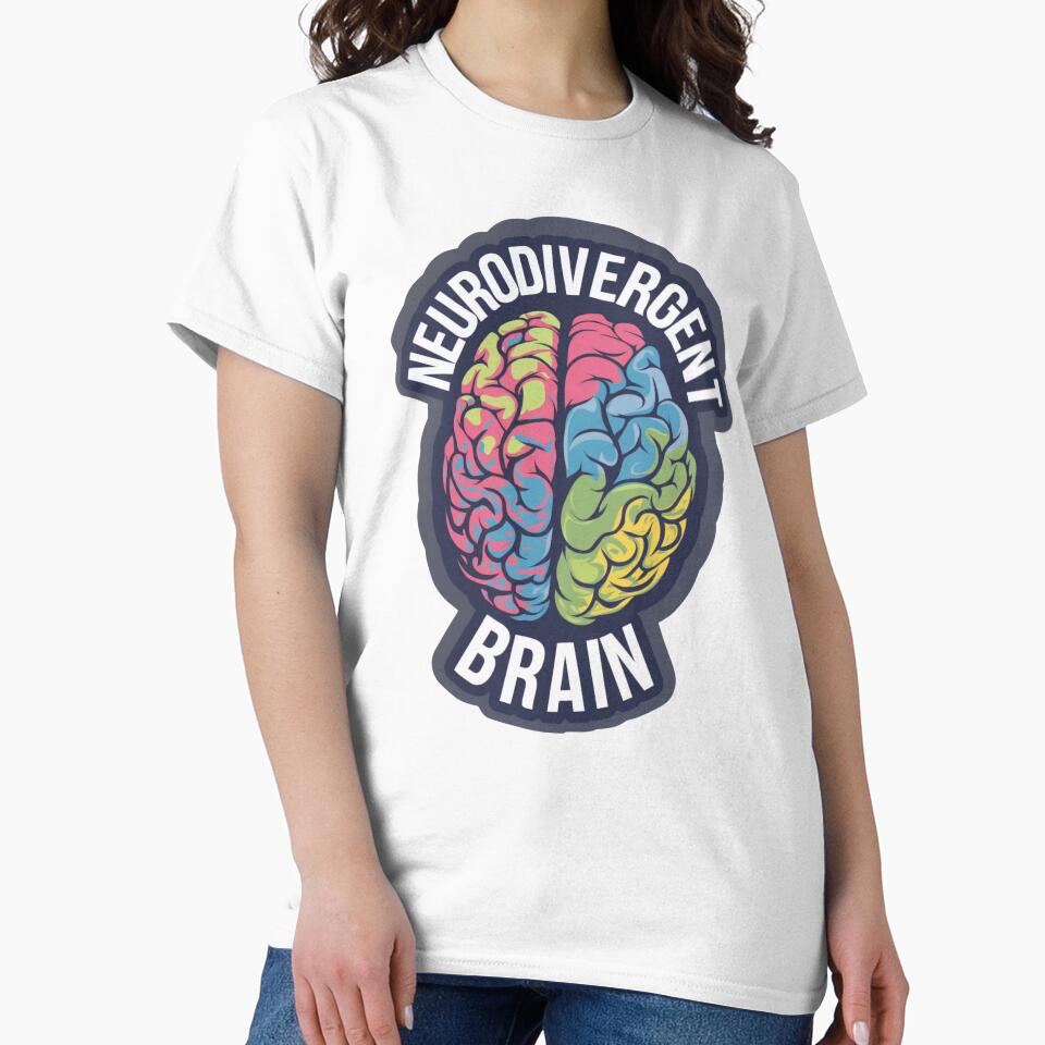 Neurodivergent Brain Sticker - Bold and Colorful Representation by WatermelonPink T-Shirts, Hoodie, Sweatshirt (Image 2)
