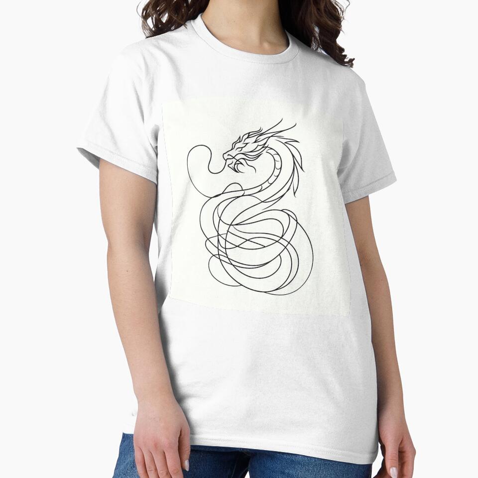 one line dragon by vinniespeer T-Shirts, Hoodie, Sweatshirt | BlankRebels.com (Image 2)