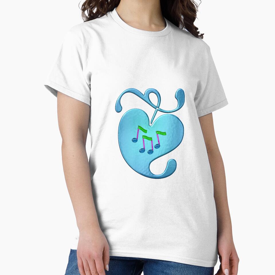 Music Notes In Heart by CoolDoodles T-Shirts, Hoodie, Sweatshirt | BlankRebels.com (Image 2)