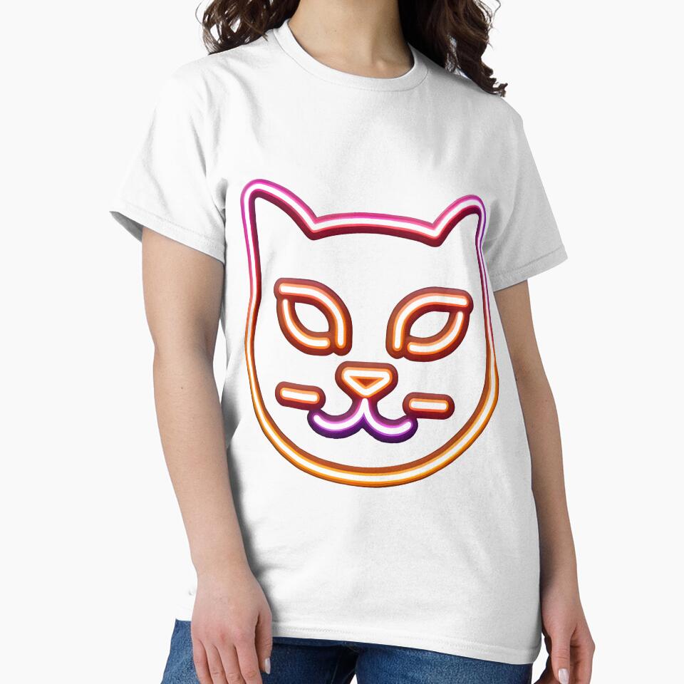 Neon Light Cat for Cat Lovers by StickaTime T-Shirts, Hoodie, Sweatshirt | BlankRebels.com (Image 2)