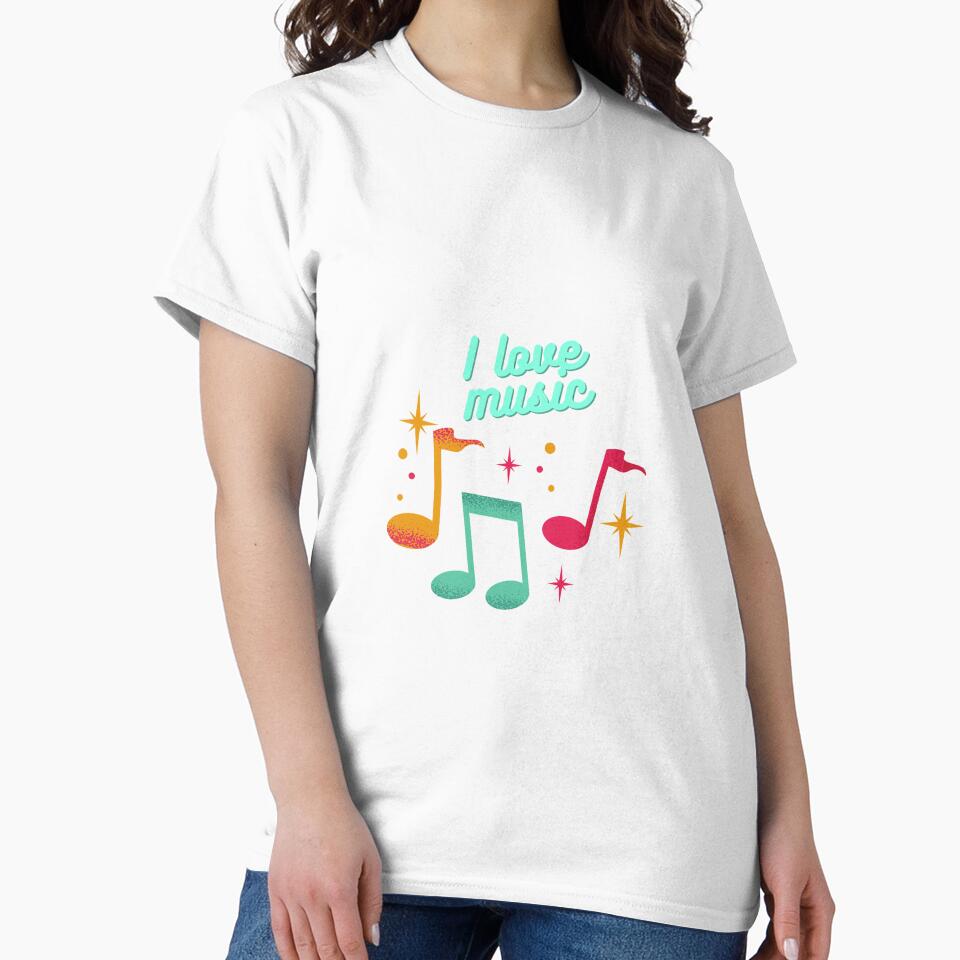 I LOVE MUSIC DESIGN by Ilistationk T-Shirts, Hoodie, Sweatshirt | BlankRebels.com (Image 2)