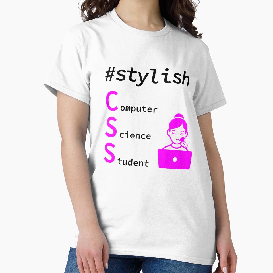 Stylish Girl Computer Science Student, Programmer, Software Engineer, Programming Humor, HTML, Light by... (Image 2)