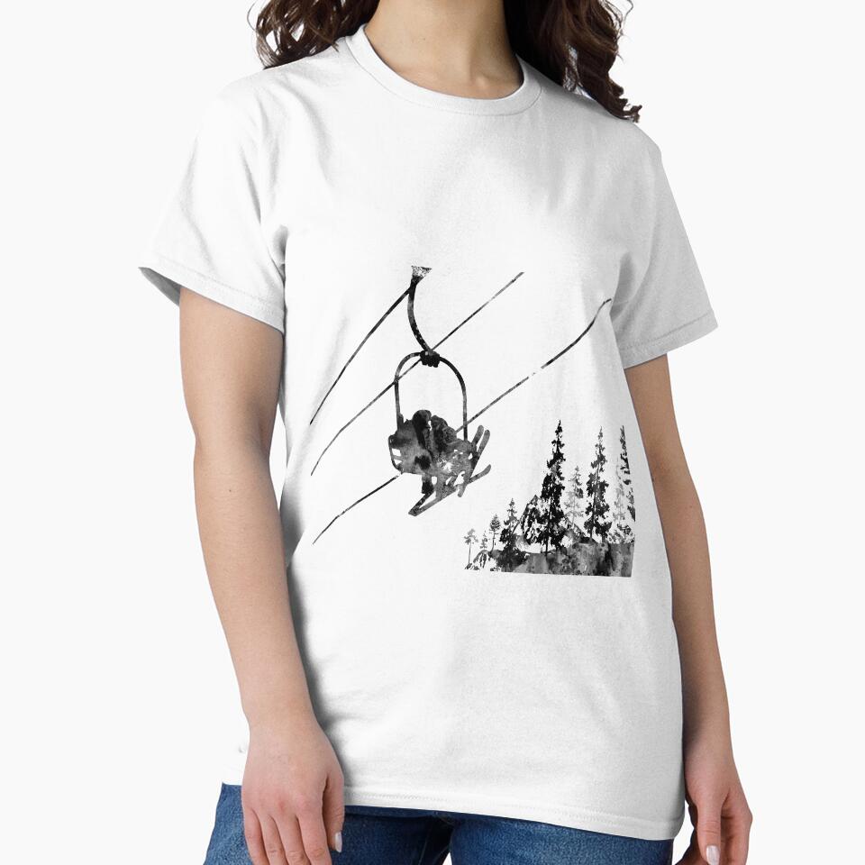 Couple ski lift, couple, ski sport by Rosaliartbook T-Shirts, Hoodie, Sweatshirt | BlankRebels.com (Image 2)