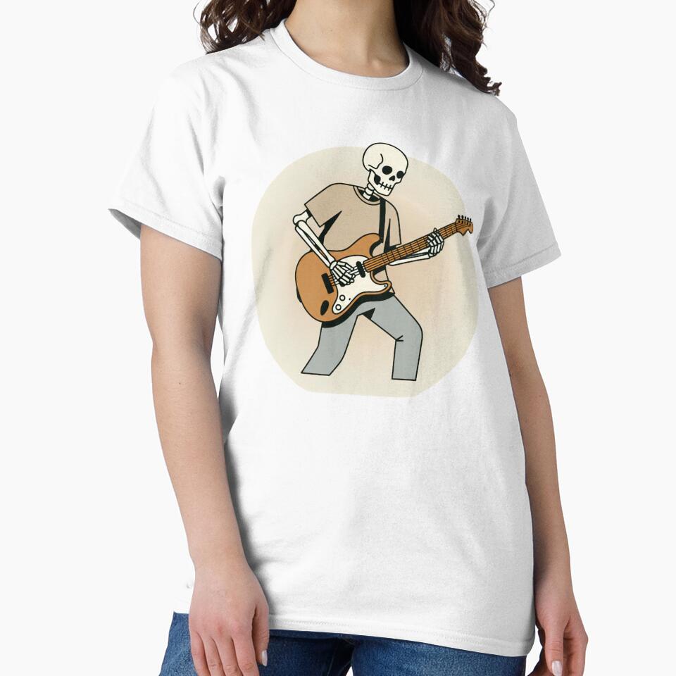 GUITARIST Minimalist Skeleton Streetwear Art T-Shirts, Hoodie, Sweatshirt