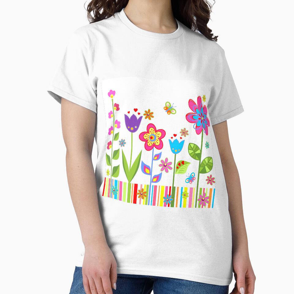 Multicolored Floral Garden Merchandise by cindyfordyce T-Shirts, Hoodie, Sweatshirt | BlankRebels.com (Image 2)