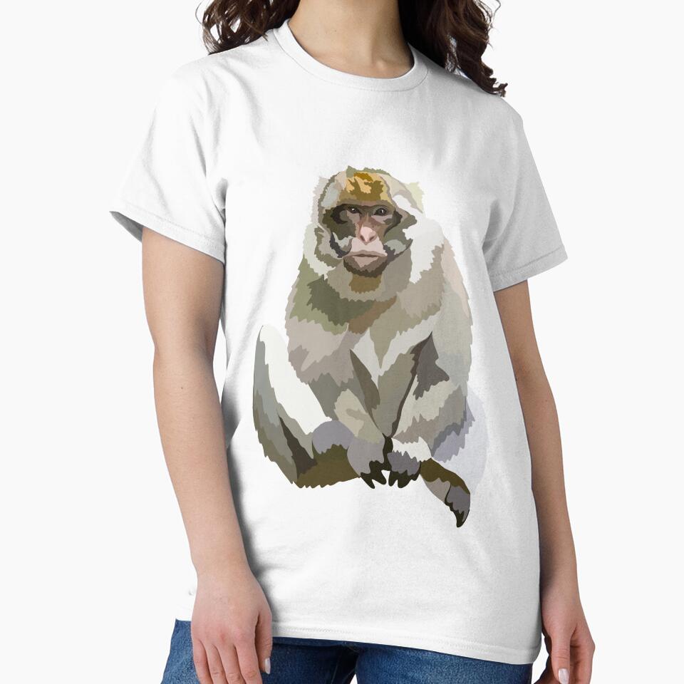 B is for Barbary Macaque by PrettylittlepastelUk T-Shirts, Hoodie, Sweatshirt | BlankRebels.com (Image 2)