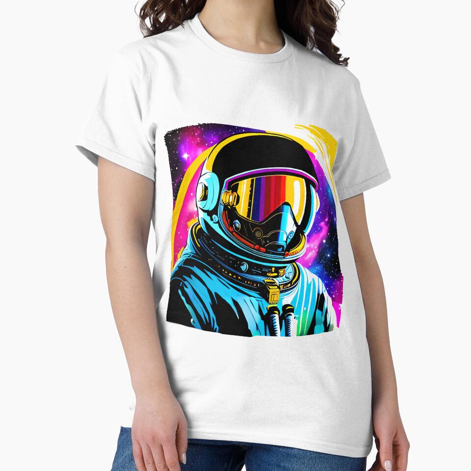 Pop Art Style Sci Fi Galaxy Astronaut Drawing by thejoyker1986 T-Shirts, Hoodie, Sweatshirt | BlankRebels.com (Image 2)