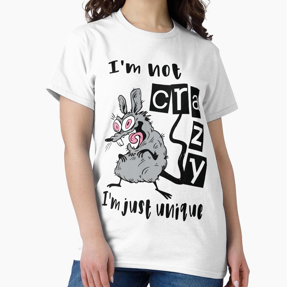 I'm not crazy I'm just unique, Weird Mouse by HandicraftArt T-Shirts, Hoodie, Sweatshirt | BlankRebels.com (Image 2)