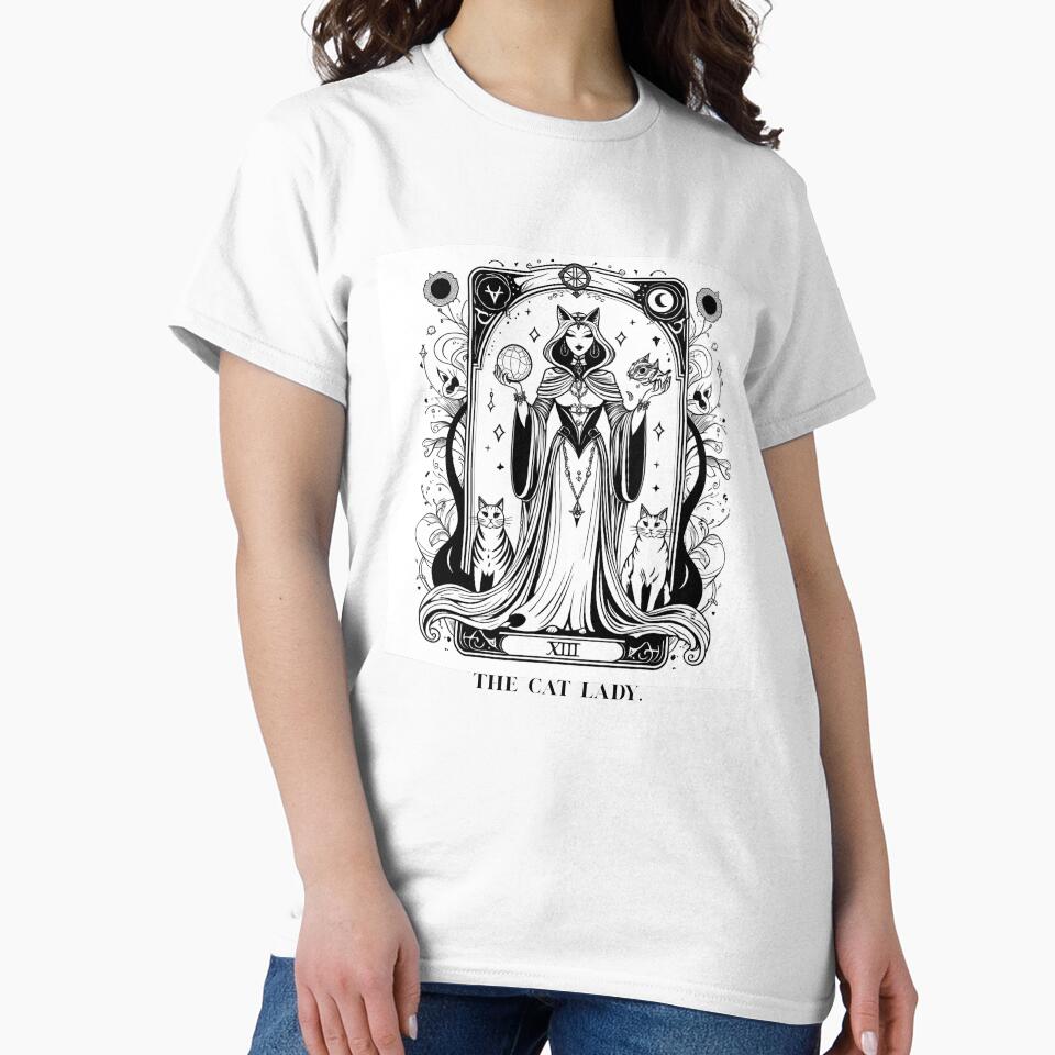The Cat Lady - Tarot Design by LoveOnPaper T-Shirts, Hoodie, Sweatshirt | BlankRebels.com (Image 2)