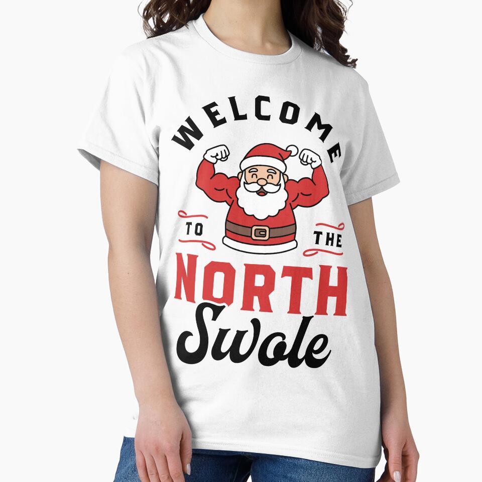 Welcome to the North Swole - Funny Santa Flexing Gym Bodybuilding Christmas Design by Brogress Project... (Image 2)