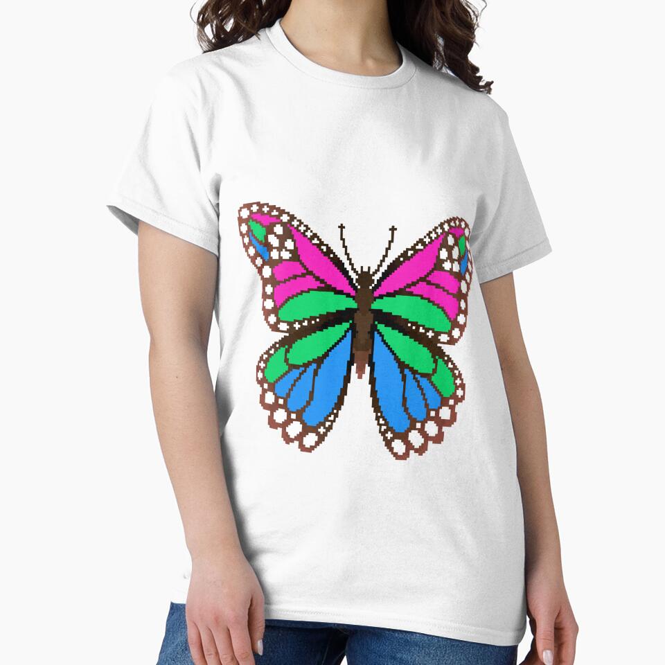 Poly Pride Butterfly by MetallicWings15 T-Shirts, Hoodie, Sweatshirt | BlankRebels.com (Image 2)