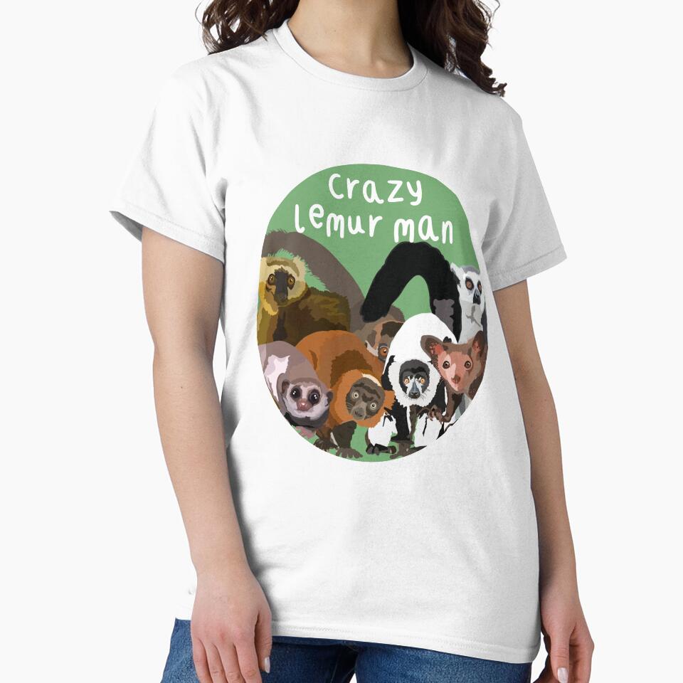 L is for Lemur Man, Crazy Lemur Man Illustration – Wild and Whimsical Madagascar Primate Art Design by... (Image 2)