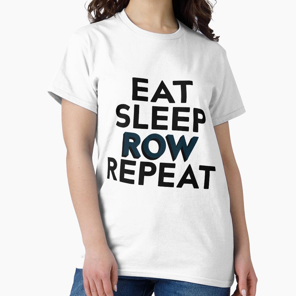 Eat Sleep Row Repeat T-Shirt & Stickers - Fisher Boat Lover by StrangeStreet Hoodie, Sweatshirt | BlankRebels.com (Image 2)